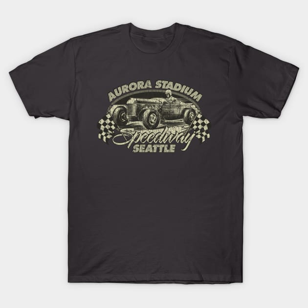 Aurora Stadium Speedway 1941 T-Shirt by JCD666